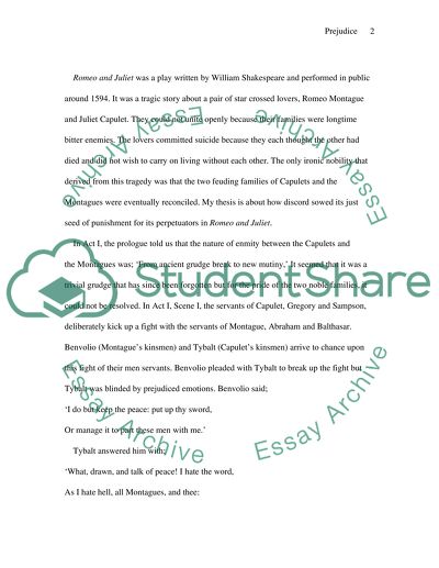 Discord sows punishment in Romeo and Juliet