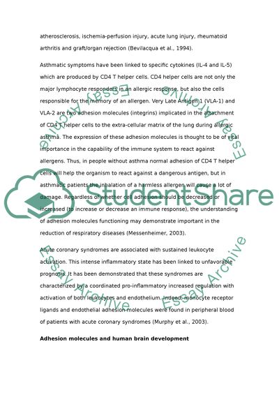 The Importance of Adhesion Molecules in Health and Disease