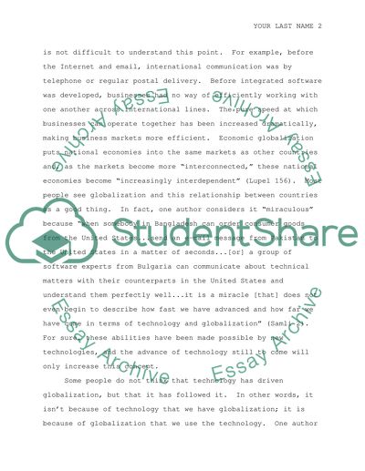 Globalization and Technology