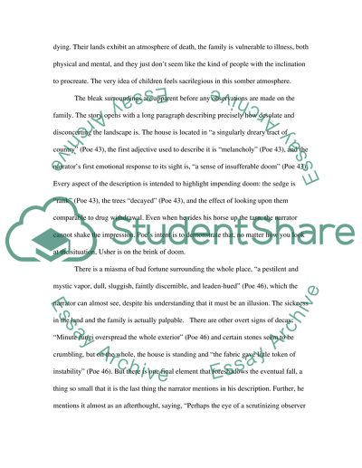 The Inevitability of The Fall of the House of Usher