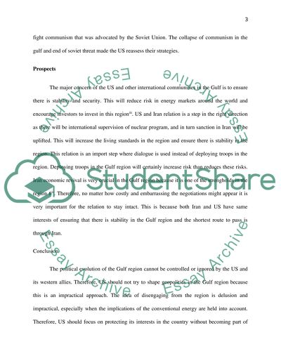 Current Issues in the Persian Gulf