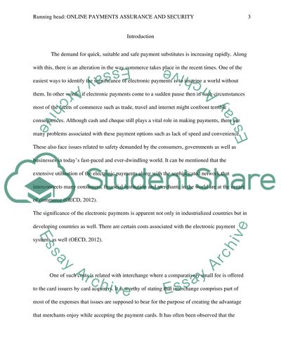 Online Payments Assurance and Security