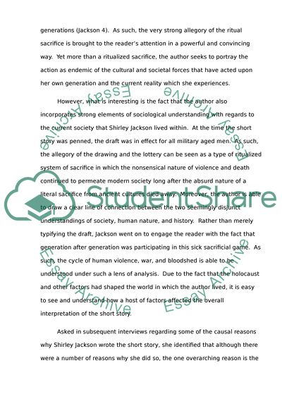 The Lottery by Shirley Jackson