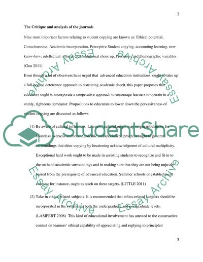 UNDERSTANDING STUDENT PLAGIARISM
