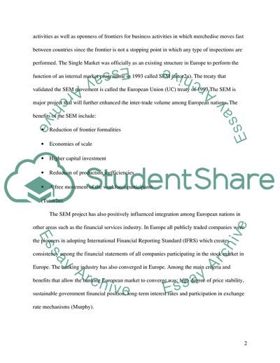 A Single European Market