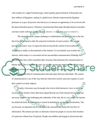 The Role of the Internet to Authoritarian Rule