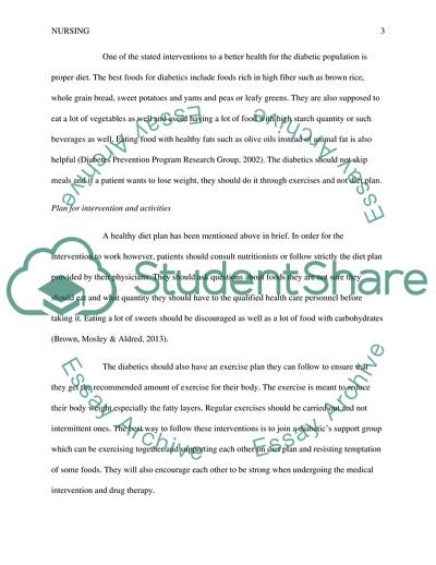 Dietary Intervention for Prevention of Diabetes