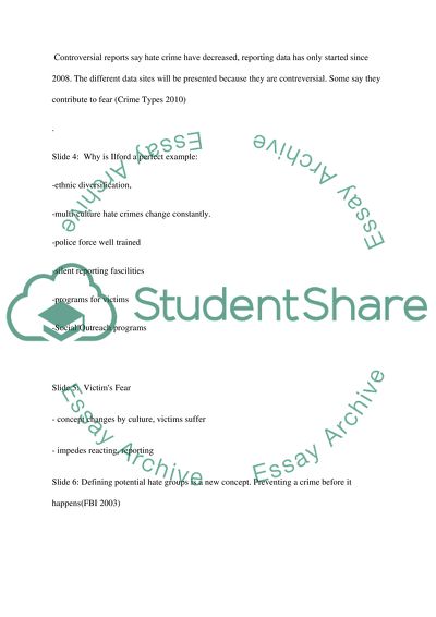 Module: Crime and the City: Has hate Crime risen or decreased in the past ten years