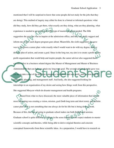 GRADUATE SCHOOL INFORMATION