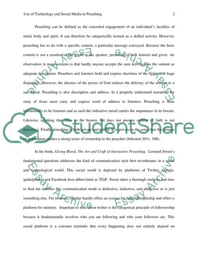 Use of Technology and Social Media in Preaching