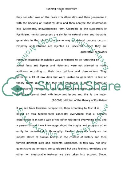 Philosophy of Positivism