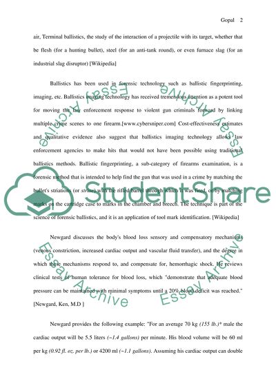 Ballistics Forensic Technology
