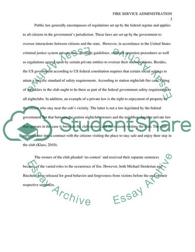 Fire service administration