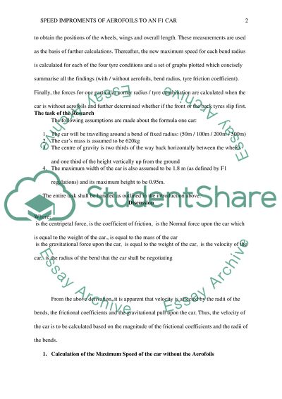 Speed Improvement of Aerofoils to an F1 Car