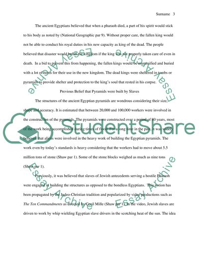 Archeology: Building of the Egyptian Pyramids