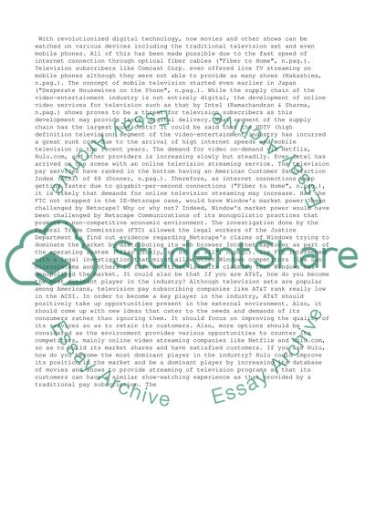 The Supply Chain of the Video-entertainment Industry