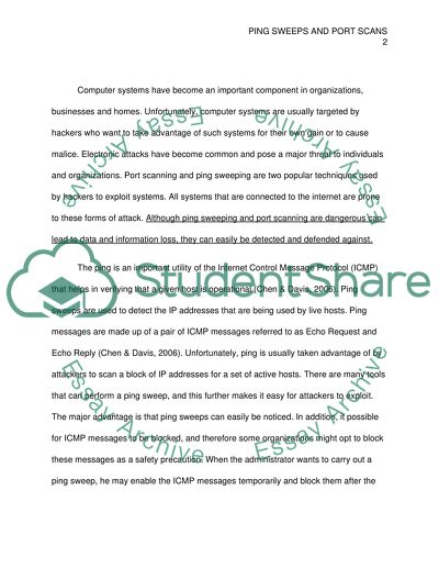 Ping Sweeps and Port Scans
