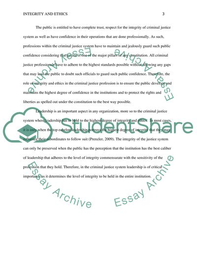 The Role of the Judge in Integrity and Ethics