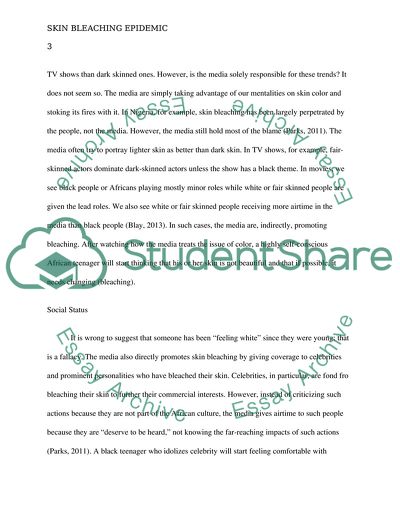 Argumentative essay on skin bleaching image