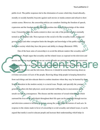 Censorship in Television and Movies