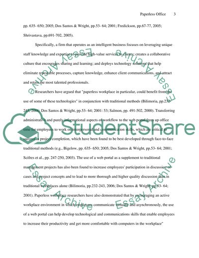 A Journey from Paper to Paperless Office