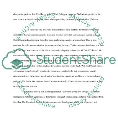 McDonalds Strategic Choices