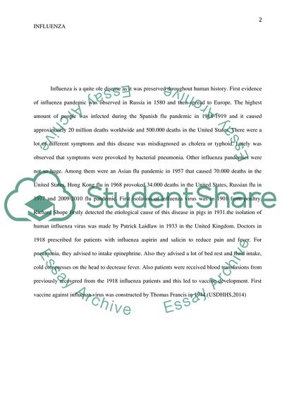 Influenza as a Viral Infectious Disease