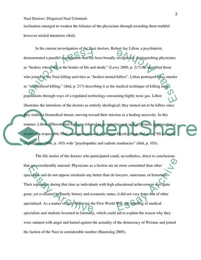 Nazi Doctors: Disguised Nazi Criminals