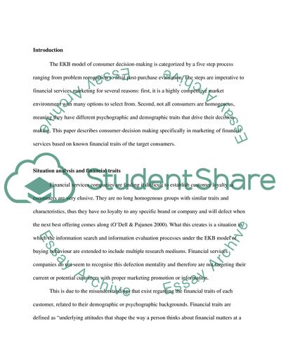 The EKB Model of Consumer Decision-Making