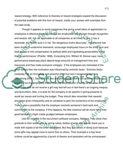 Case study -- managing the performance of individuals