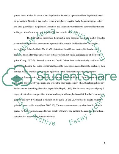 Free Market Efficiency