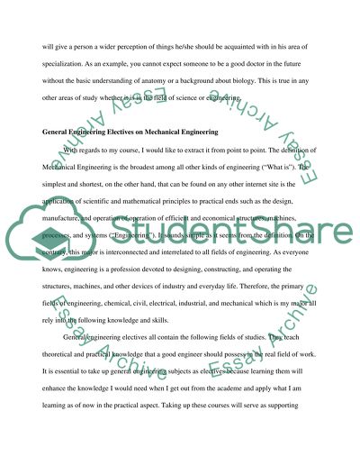 What do you expect to get from your electives for your subject