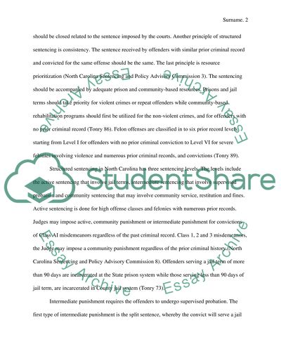 Structured Sentencing in North Carolina