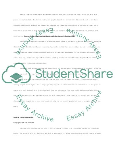 Hasely Crawford and Janelle Penny Commissiong