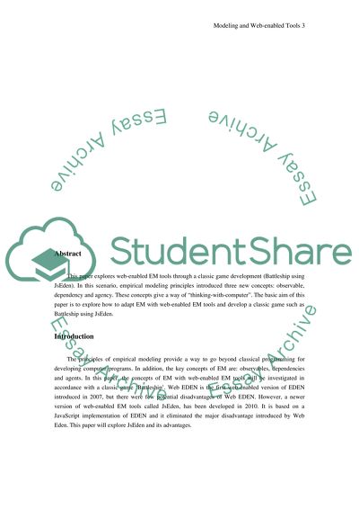 Exploring Empirical Modeling and Web-Enabled EM Tools