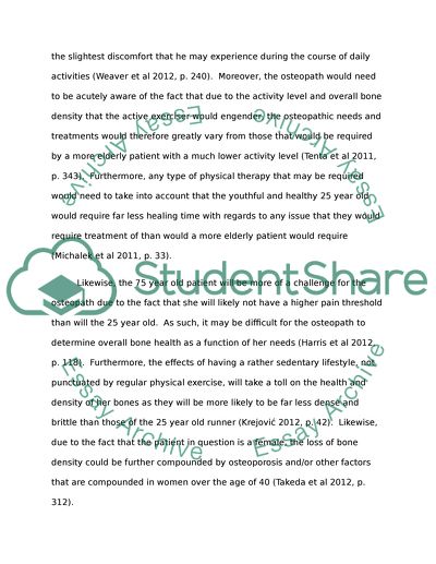 The Osteopath and Patients of Different Age Groups