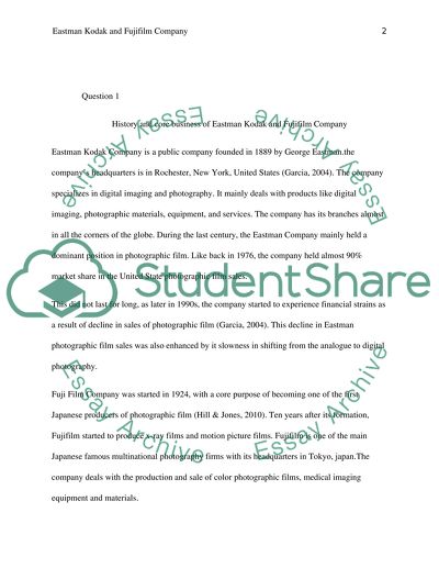 Major Issues on Kodak and Fujifilm