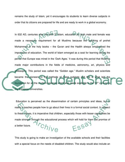 Education for Special Needs Children in Saudi Arabia