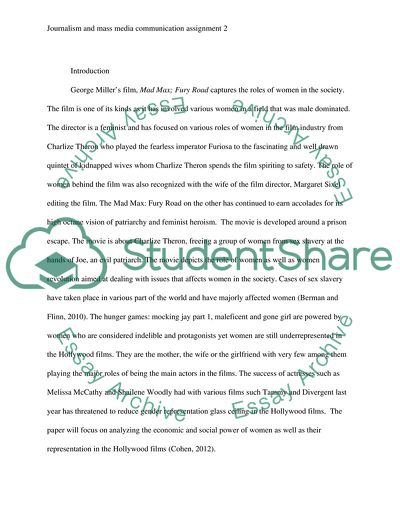 Female Roles in Hollywood Films