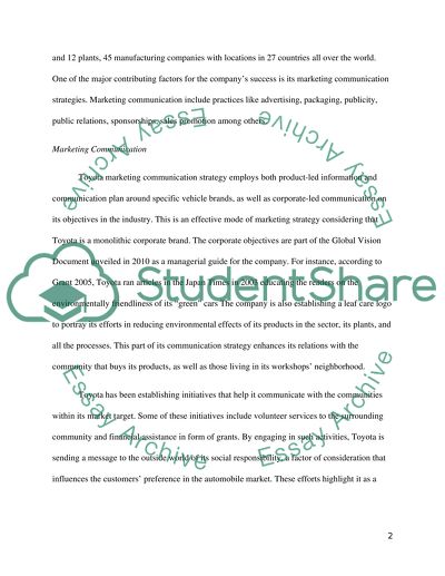 Contemporary Issues in Toyotas Marketing