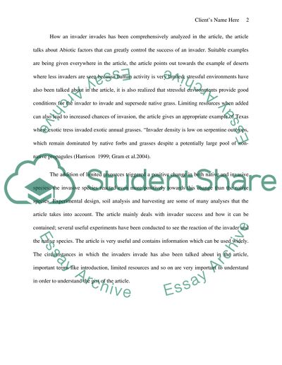 Summary of a scientific article