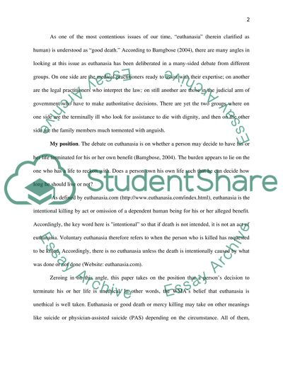 Human Euthanasia is Unethical