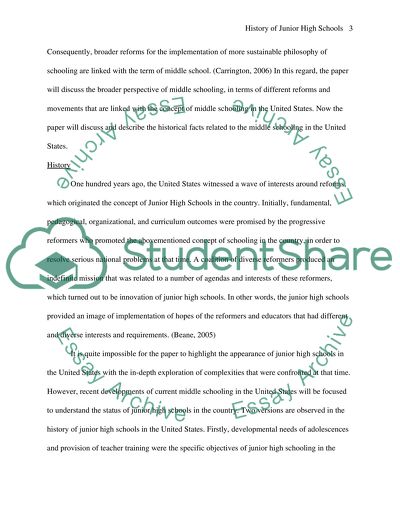 History of Junior High Schools in America