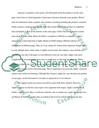 Evaluation of three websites