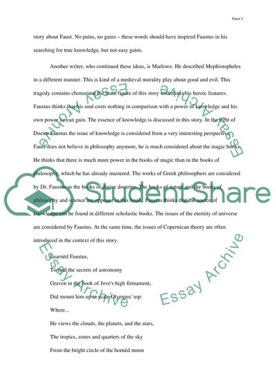 The Treatment of the Devil in Literature and the Faustian Bargain