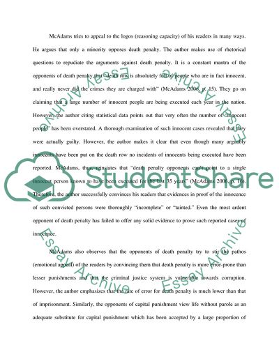 Aristotelian Rhetoric: The Debate over Capital Punishment