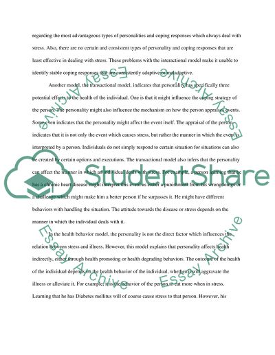 Personality- Illness Connection