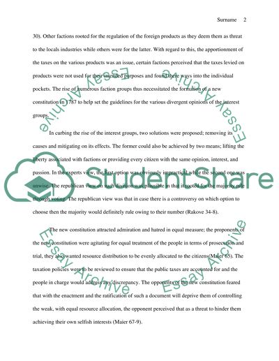 Early American History: Federalism and Anti-Federalism