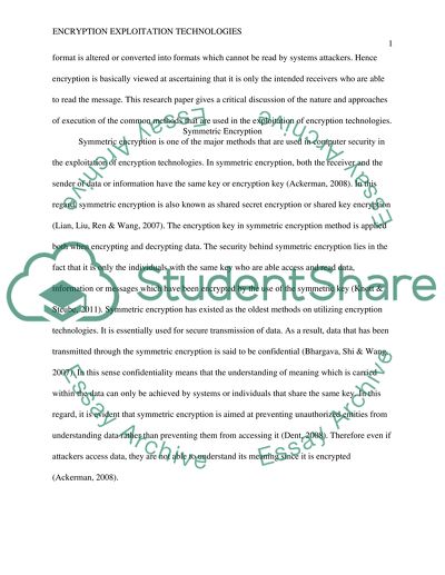 Encryption Exploitation Technologies