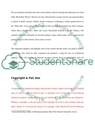 Intellectual Property Law, Scenario based question